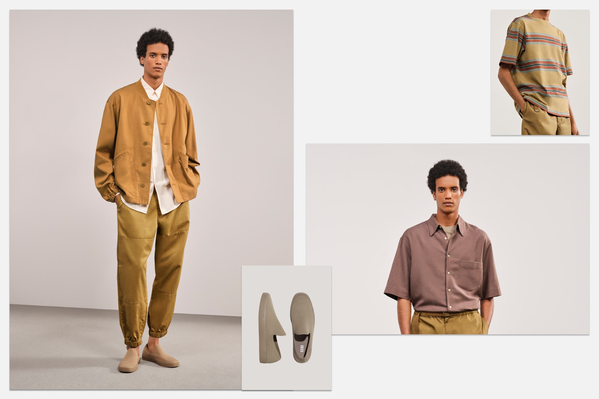 UNIQLO Releases Essentials Lineup Wardrobe Staples Minimalist Neutral T-Shirts Crew Necks Silhouettes Fundamental Cotton Pieces Spring Summer 2022 Collection Shirt Dresses Trench Coat Button-Ups Windbreaker Parisian Style 
