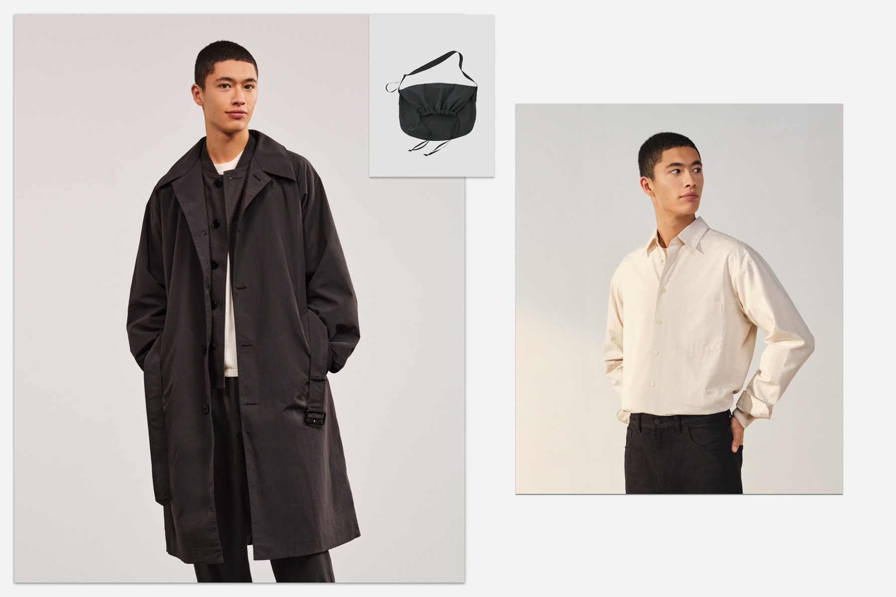 UNIQLO Releases Essentials Lineup Wardrobe Staples Minimalist Neutral T-Shirts Crew Necks Silhouettes Fundamental Cotton Pieces Spring Summer 2022 Collection Shirt Dresses Trench Coat Button-Ups Windbreaker Parisian Style