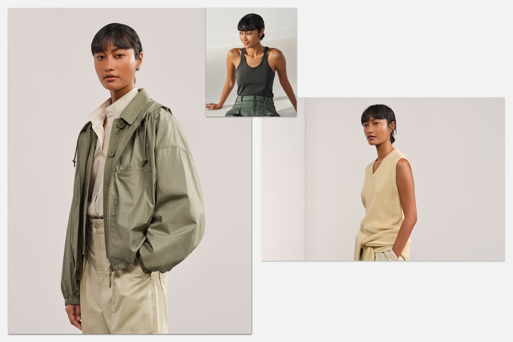 UNIQLO Releases Essentials Lineup Wardrobe Staples Minimalist Neutral T-Shirts Crew Necks Silhouettes Fundamental Cotton Pieces Spring Summer 2022 Collection Shirt Dresses Trench Coat Button-Ups Windbreaker Parisian Style
