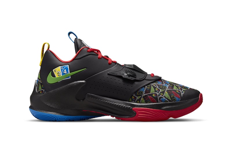 UNO Nike Zoom Freak 3 Official Look Release Info DC9363-001 Date Buy Price yellow green blue red black 50th anniversary giannis antetokounmpo 120 usd release info price 
