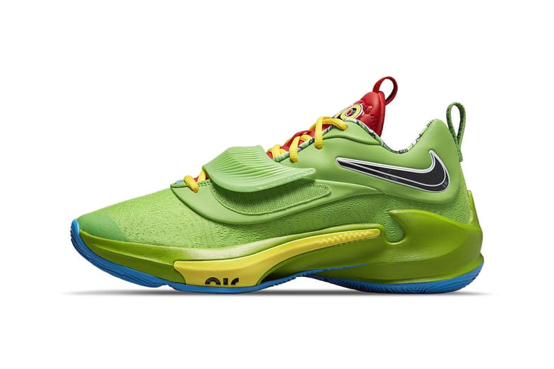 UNO Nike Zoom Freak 3 Official Look Release Info DC9363-001 Date Buy Price yellow green blue red black 50th anniversary giannis antetokounmpo 120 usd release info price 