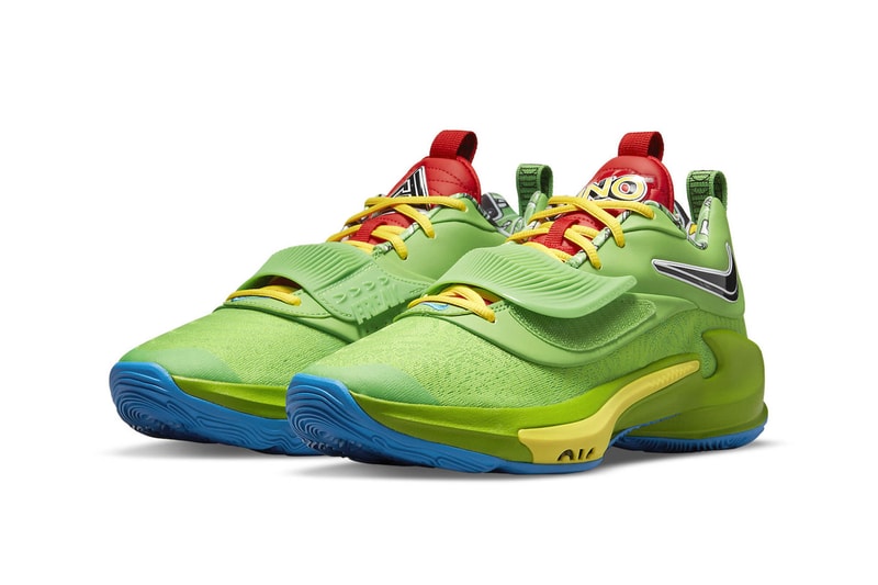 UNO Nike Zoom Freak 3 Official Look Release Info DC9363-001 Date Buy Price yellow green blue red black 50th anniversary giannis antetokounmpo 120 usd release info price 