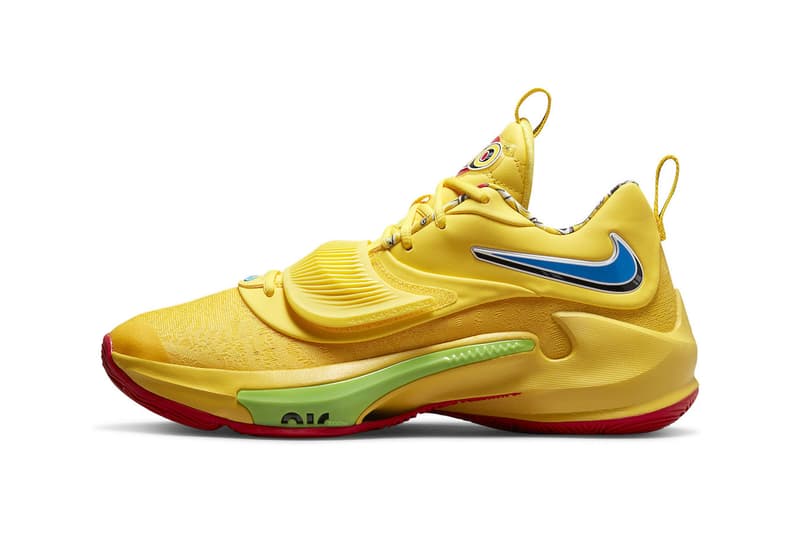 UNO Nike Zoom Freak 3 Official Look Release Info DC9363-001 Date Buy Price yellow green blue red black 50th anniversary giannis antetokounmpo 120 usd release info price 