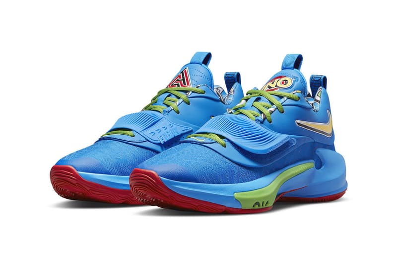 UNO Nike Zoom Freak 3 Official Look Release Info DC9363-001 Date Buy Price yellow green blue red black 50th anniversary giannis antetokounmpo 120 usd release info price 