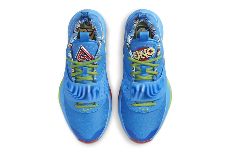 UNO Nike Zoom Freak 3 Official Look Release Info DC9363-001 Date Buy Price yellow green blue red black 50th anniversary giannis antetokounmpo 120 usd release info price 