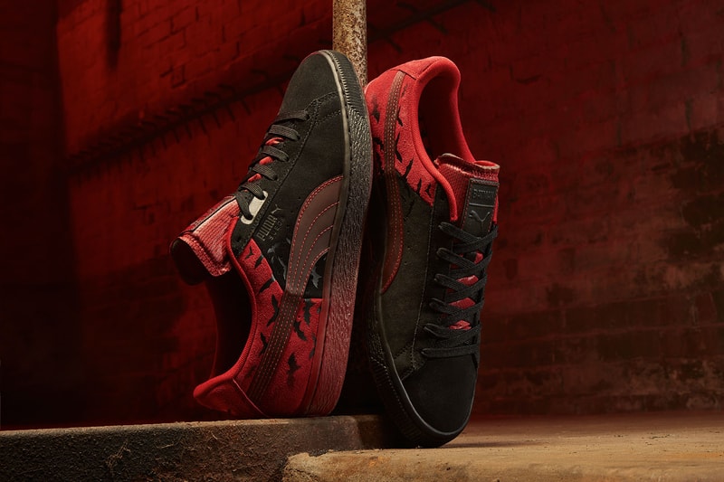 PUMA and DC Comics Join Forces for a Limited Edition Batman Collection robert pattinson warner bros. gotham city puma suede fierce 2 rs-x silhouette mayze court rider batman ultra future z 