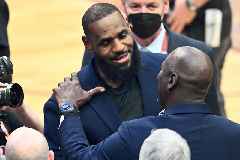 Michael Jordan Spotted Wearing Custom Black and Red URWERK UR-220 at NBA 75th Anniversary Team Presentation