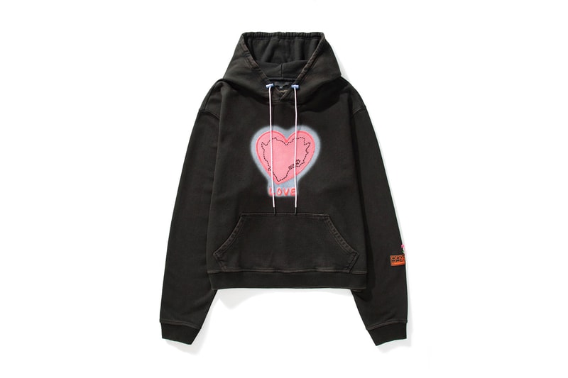 Bel Air sprayed logo hoodie in black - Palm Angels® Official