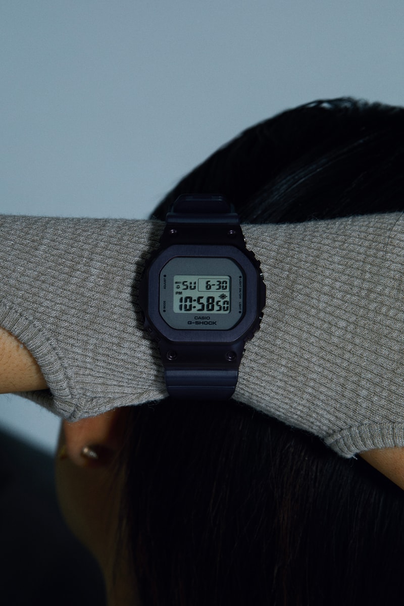 G-SHOCK Unveils Midnight Fog Collection Carbon Core Guard GM2100MF GM110MF GM5600MF Metal Body Neutral Subdued Bezel Crystal Case Dial Lugs Pusher Crown Stopwatch Countdown Timer LED Light Colorways Timepiece Watches GA-2100 Translucent Straps Hands Face Contemporary Design Fog Essence Vaporized Blue Gold Silver Stainless Steel Ion Plated