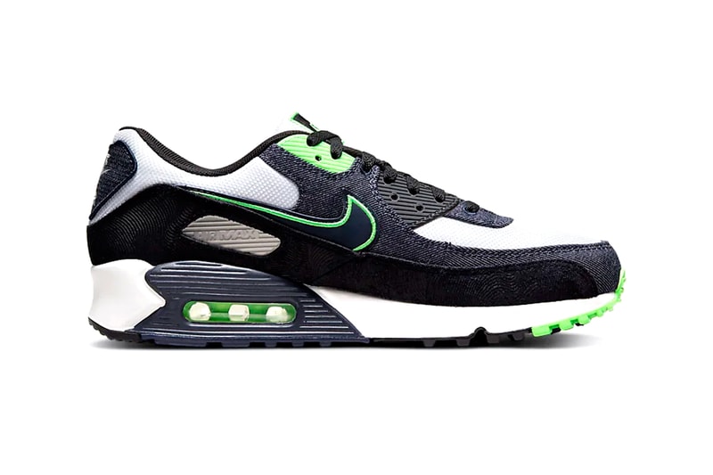 Nike Air Max Day March 26 New Colorways AM Dawn AM97 AM 90 SE Green and Pink Canvas Paneling “32C Air Max” Branding Patch “XXXV” Embroidered Accents Annual Sneaker Holiday March 26 1978 Tinker Hatfield Nike Branding Swoosh Micro-Swoosh Sage Green Overlays Air Max II 1989