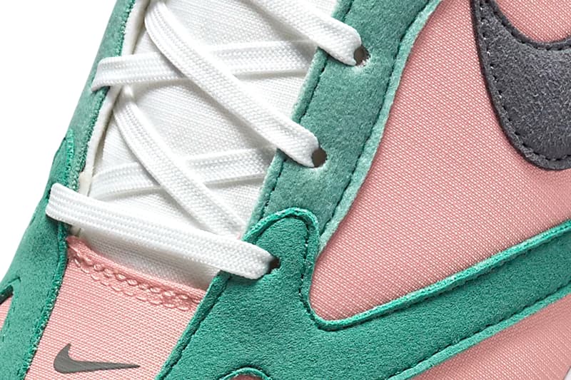 Nike Air Max Day March 26 New Colorways AM Dawn AM97 AM 90 SE Green and Pink Canvas Paneling “32C Air Max” Branding Patch “XXXV” Embroidered Accents Annual Sneaker Holiday March 26 1978 Tinker Hatfield Nike Branding Swoosh Micro-Swoosh Sage Green Overlays Air Max II 1989