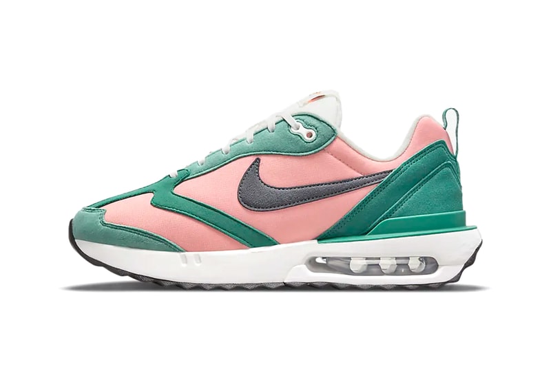 Nike Air Max Day March 26 New Colorways AM Dawn AM97 AM 90 SE Green and Pink Canvas Paneling “32C Air Max” Branding Patch “XXXV” Embroidered Accents Annual Sneaker Holiday March 26 1978 Tinker Hatfield Nike Branding Swoosh Micro-Swoosh Sage Green Overlays Air Max II 1989