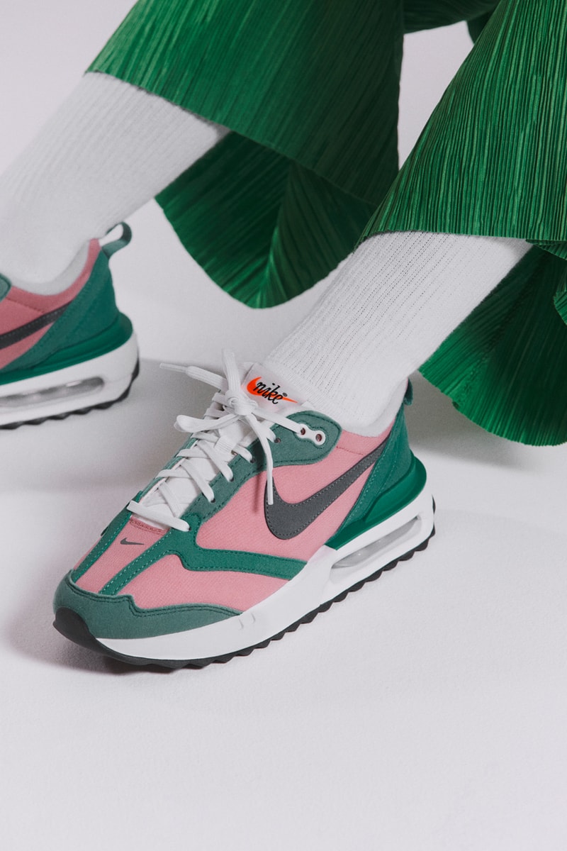 Celebrate Nike Air Max Day 2022 Air Max 1 AM Dawn AM 270 RSG AM 90 SE AM Motif AM97 All-New Silhouettes Air Cushion Technology Exposed Window Panel Tiered Channels Striations Georges Pompidou Center Tinker Hatfield Carolyn Davidson Swoosh Sneakers Running Shoes Silhouettes Blue Green Pink Black 