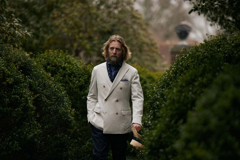 Onsloe's Custom-Made Menswear Global Textiles Custom-Tailored Osaka Great Britain Made to Order Customizable Apparel Luxury Clothing Sourced Fabrics Craftsmanship Pocket Collar Monogram Italian Sewn Artisanal Fashion Men's Checked Blazers Wool Denim Button-Ups Long-Sleeves Off-Duty Shirts Trousers Jeans Wool Pants Utilitarian 
