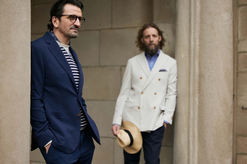 Onsloe's Custom-Made Menswear Global Textiles Custom-Tailored Osaka Great Britain Made to Order Customizable Apparel Luxury Clothing Sourced Fabrics Craftsmanship Pocket Collar Monogram Italian Sewn Artisanal Fashion Men's Checked Blazers Wool Denim Button-Ups Long-Sleeves Off-Duty Shirts Trousers Jeans Wool Pants Utilitarian 