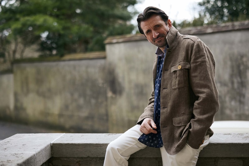 Onsloe's Custom-Made Menswear Global Textiles Custom-Tailored Osaka Great Britain Made to Order Customizable Apparel Luxury Clothing Sourced Fabrics Craftsmanship Pocket Collar Monogram Italian Sewn Artisanal Fashion Men's Checked Blazers Wool Denim Button-Ups Long-Sleeves Off-Duty Shirts Trousers Jeans Wool Pants Utilitarian 
