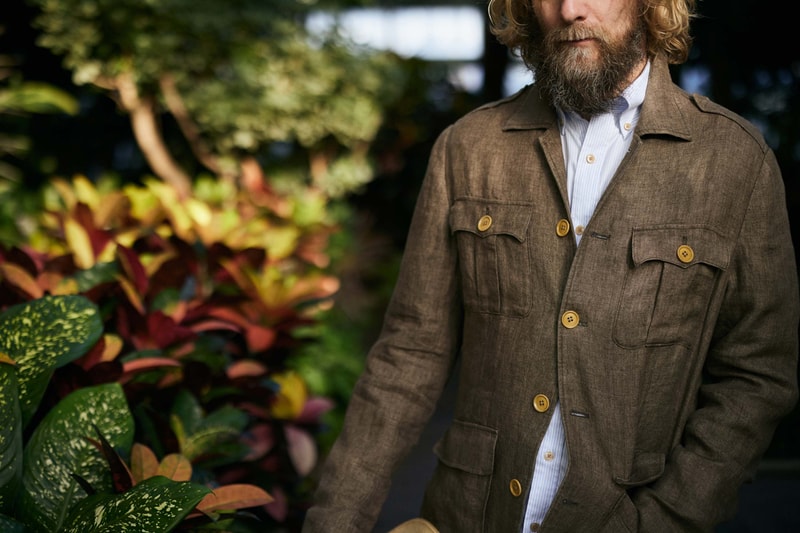 Onsloe's Custom-Made Menswear Global Textiles Custom-Tailored Osaka Great Britain Made to Order Customizable Apparel Luxury Clothing Sourced Fabrics Craftsmanship Pocket Collar Monogram Italian Sewn Artisanal Fashion Men's Checked Blazers Wool Denim Button-Ups Long-Sleeves Off-Duty Shirts Trousers Jeans Wool Pants Utilitarian 