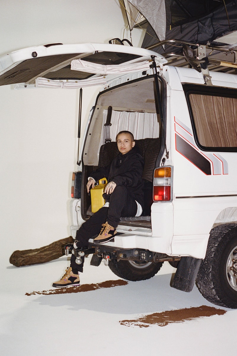 Timberland Performance-Driven Performance Wear Casual Outdoor Archive Collection Thuan Tran ONLUNCHBREAK Campaign Lookbook Creative Agency Orange Black Water-Resistant Water-Repellent Shell Recycled Nylon Apparel Outerwear Climbing Jogger Hoodies Archive T-Shirts Windbreakers Long-Sleeves Anorak Bold Colors Punchy Colorways Nylon Genderless Gender-Inclusive Unisex Gender-Fluid Eurohike Boot Collection Nubuck