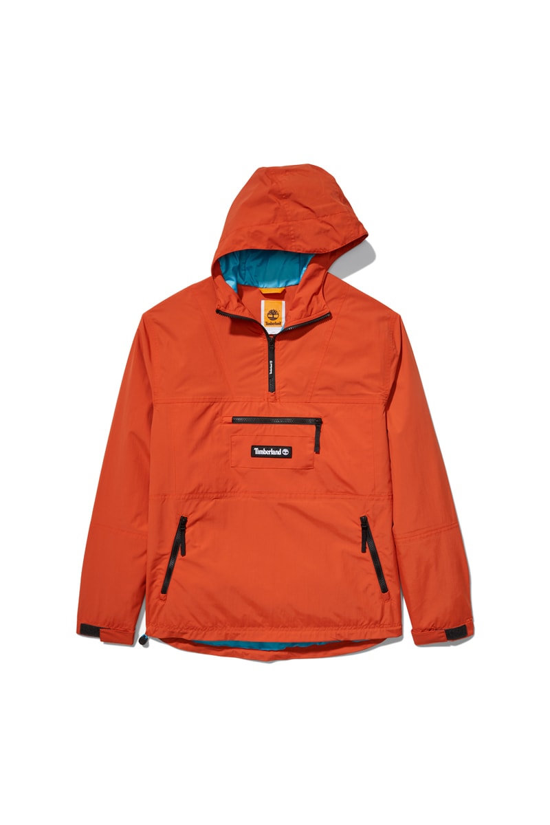Timberland Performance-Driven Performance Wear Casual Outdoor Archive Collection Thuan Tran ONLUNCHBREAK Campaign Lookbook Creative Agency Orange Black Water-Resistant Water-Repellent Shell Recycled Nylon Apparel Outerwear Climbing Jogger Hoodies Archive T-Shirts Windbreakers Long-Sleeves Anorak Bold Colors Punchy Colorways Nylon Genderless Gender-Inclusive Unisex Gender-Fluid Eurohike Boot Collection Nubuck