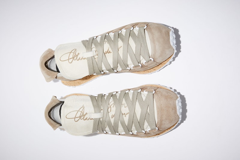 Acne Studios Lace Up Sneakers White Off White Gray Black Release Information Cork Rubber Sole Unit