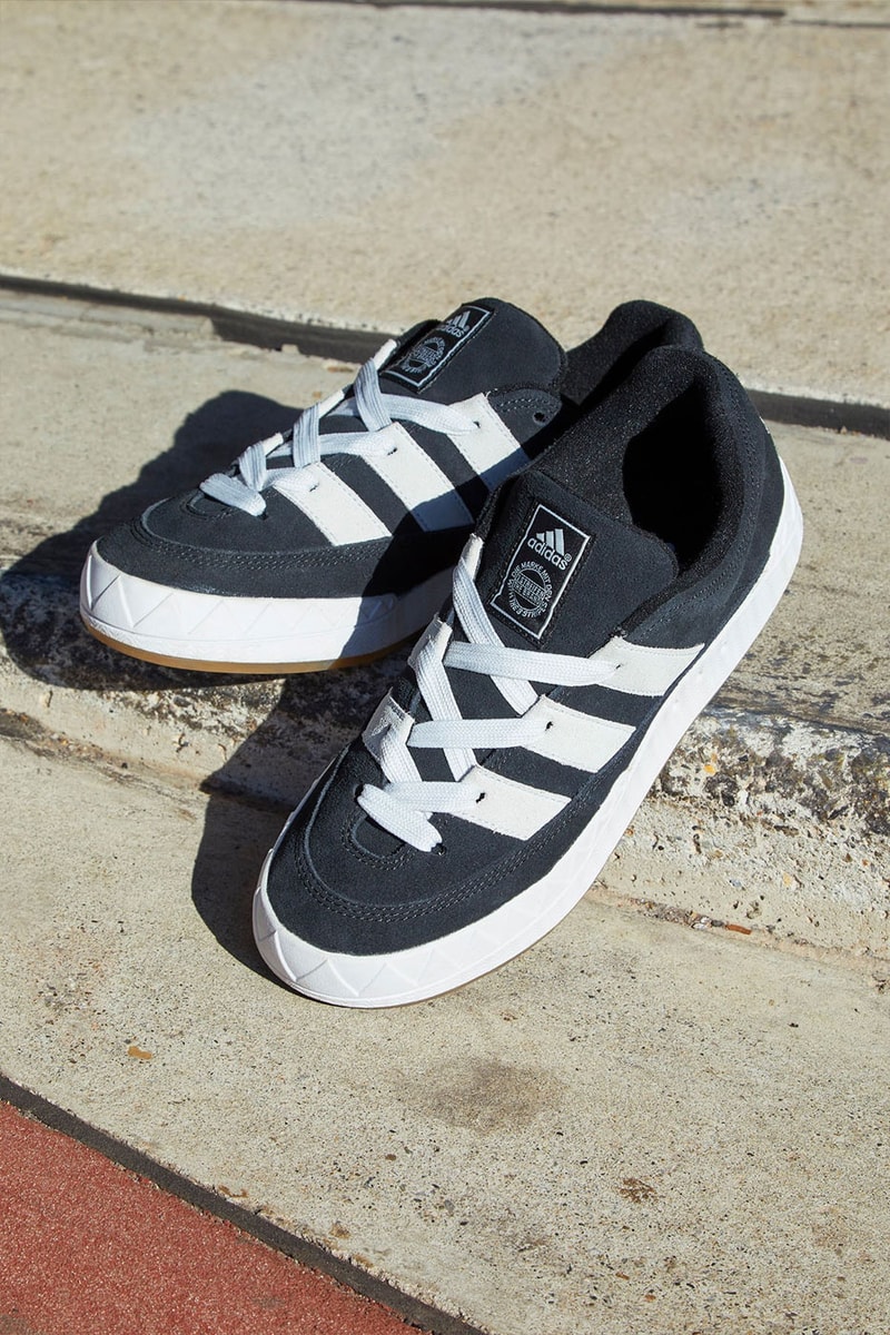 atmos adidas originals adimatic skate shoe GZ6202 GY5724 special video lookbook gum white core black green suede release info date news