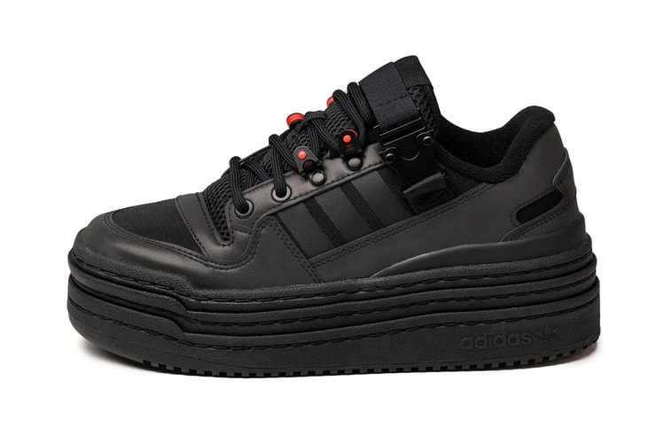 adidas Originals Adds Buckles and a "Core Black/Solar Red" Colorway to the Triple Platform Low