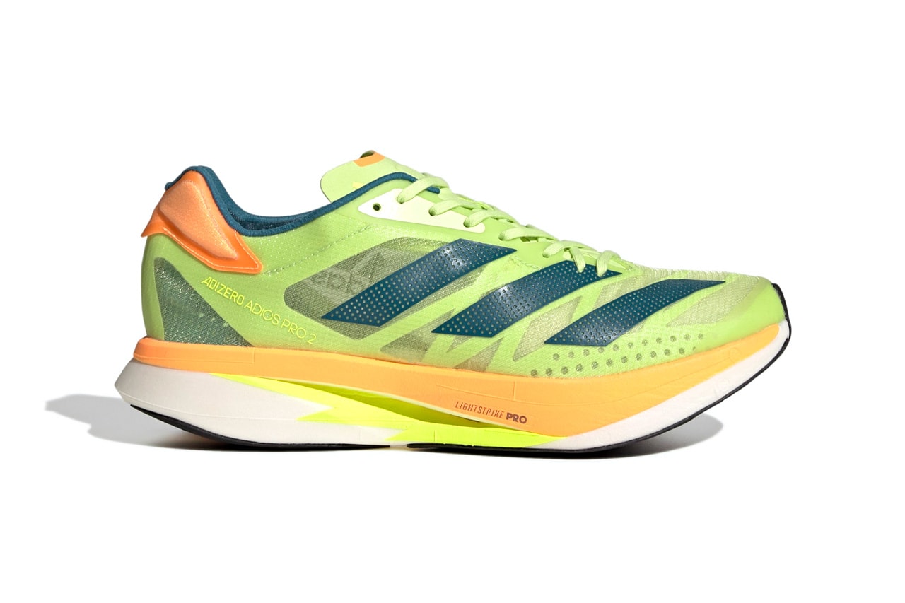 adidas Adizero Adios Pro 2 "Pulse Lime" GX3124 real teal flash orange super shoe carbon fibre marathon 