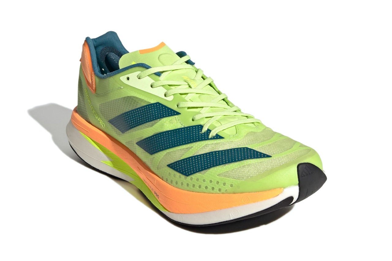 adidas Adizero Adios Pro 2 "Pulse Lime" GX3124 темно-бирюзовый оранжевый супер-кроссовки из углеродного волокна Marathon 