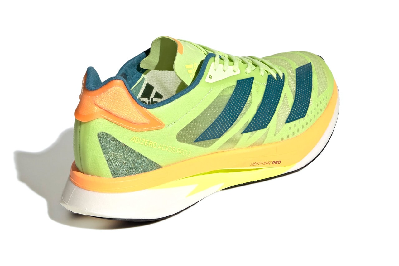 adidas Adizero Adios Pro 2 "Pulse Lime" GX3124 темно-бирюзовый оранжевый супер-кроссовки из углеродного волокна Marathon 