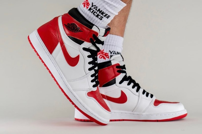 Air Jordan 1 High OG Heritage On-Foot Look Release Info 555088-161 Date Buy Price 