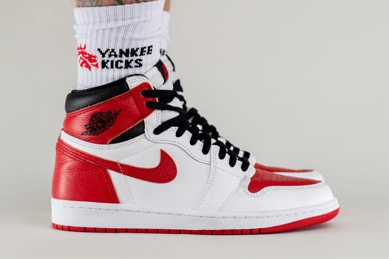 Air Jordan 1 High OG Heritage On-Foot Look Release Info 555088-161 Date Buy Price 