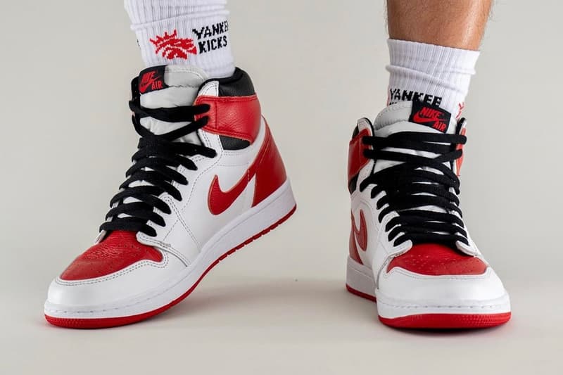 Air Jordan 1 High OG Heritage On-Foot Look Release Info 555088-161 Date Buy Price 