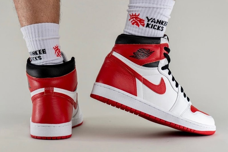 Air Jordan 1 High OG Heritage On-Foot Look Release Info 555088-161 Date Buy Price 