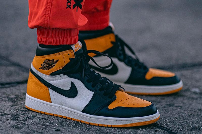 jordan 1 yellow toe on feet