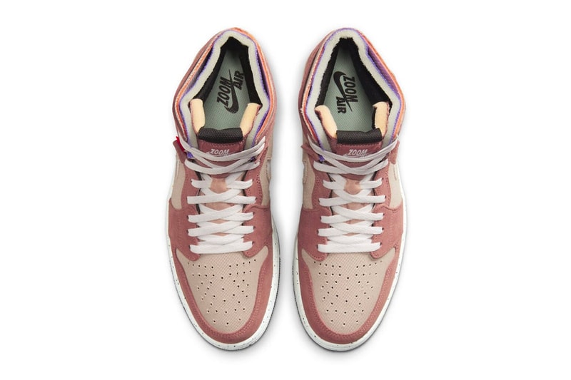 Nike Air Jordan 1 zoom cmft fossil stone CT0978-201 light brown reddish tan sail speckled purple orange mint release info date price news 