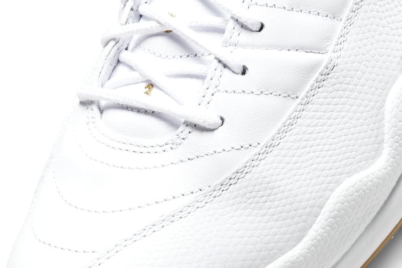 Air Jordan 12 Low Golf Masters Tournament Metallic Gold green soft spikes white leather gum release info date price