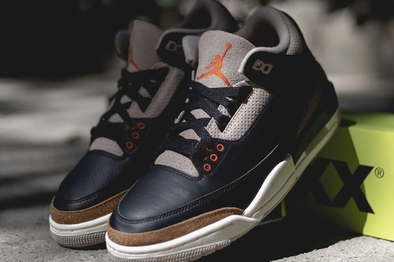 Air Jordan 3 Desert Elephant black brown white gray orange air bubble ct8532 008 june 2022 200 USD fossil stone sail detailed look images release info