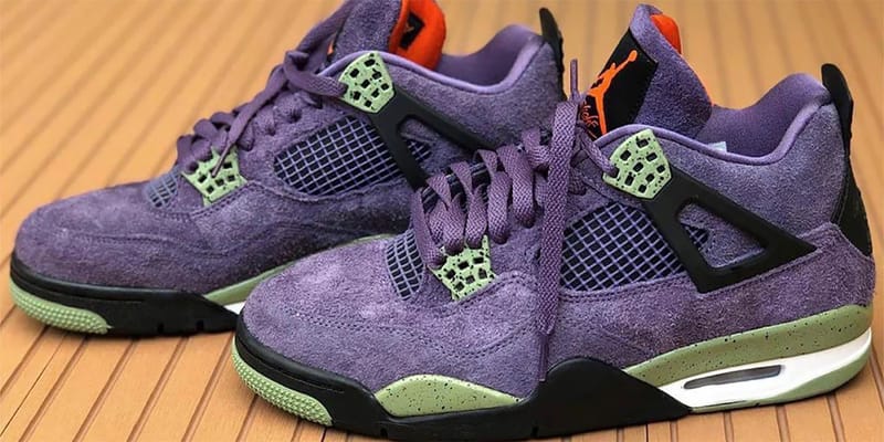 retro 4 purple suede