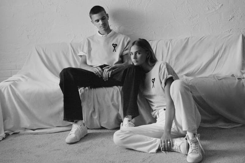 puma ami collaboration lookbook paris alexandre mattiussi ladiback essentials hoodies caps trenchcoat hats t shirt pants shorts suede crepe slipstream lo suede mayu heart release info