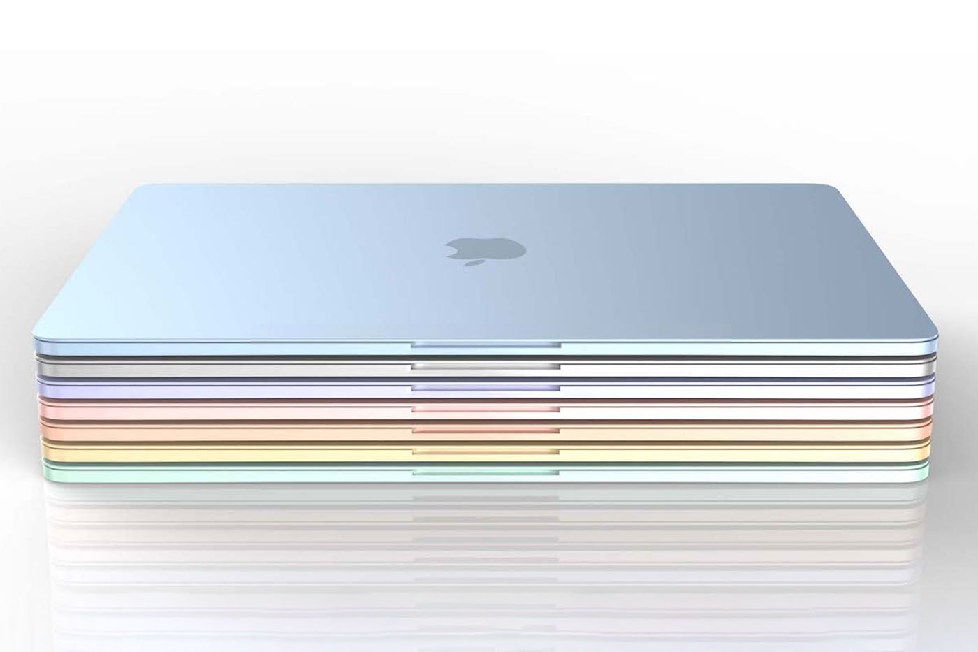 blue apple laptop
