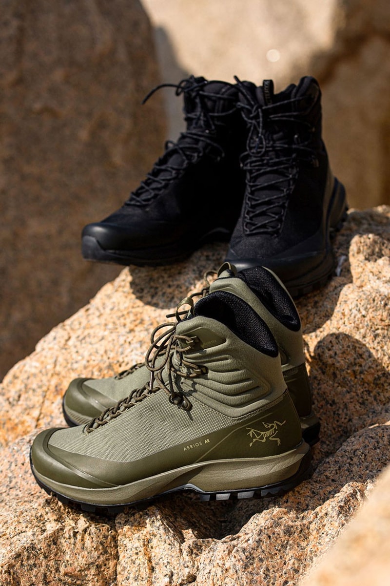 BEAMS Arc Teryx reunite collaboration footwear boots aerios waterproof slip protection hiking release info date price