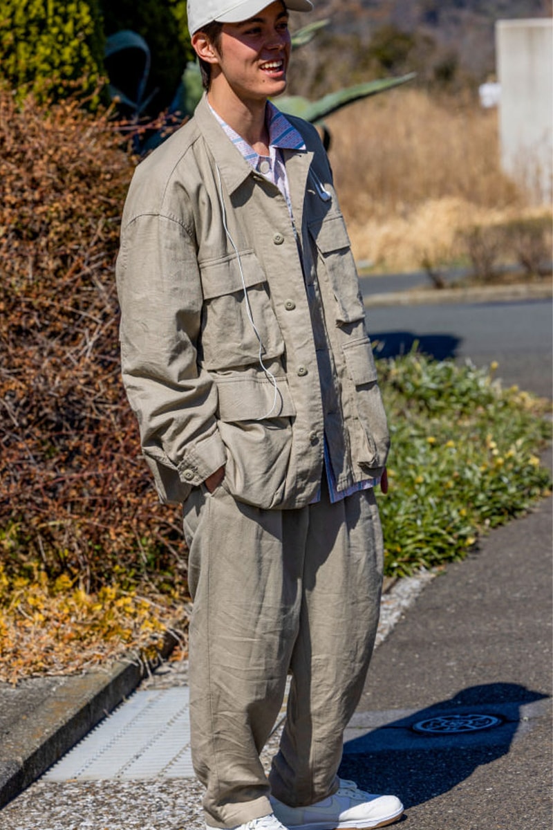 BEAMS SS22 Spring Summer 2022 collection military denim jacket sweatshirt pants new era shoes release info 