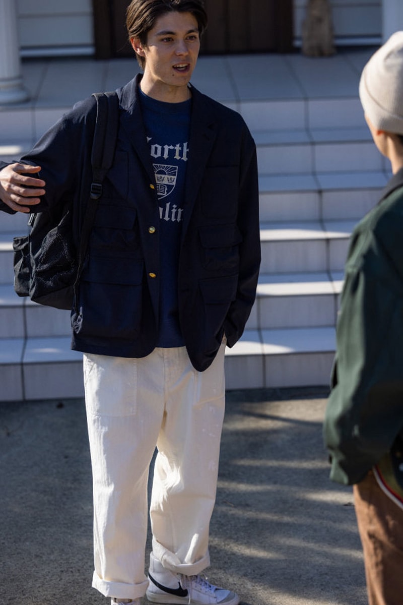 BEAMS SS22 Spring Summer 2022 collection military denim jacket sweatshirt pants new era shoes release info 