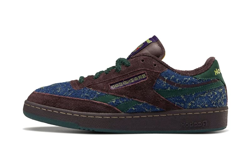 Brain Dead and Reebok Readies Club C Revenge in Navy/Green Shaggy Suedes