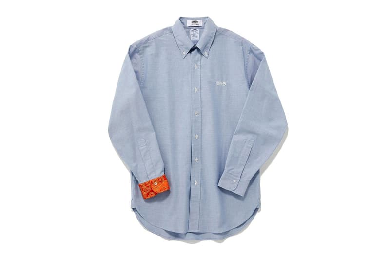 Brooks Brothers eye junya watanabe man spring summer 2022 ss22 bhutan shirts blazers deconstructed distressed navy light blue orange collab release info
