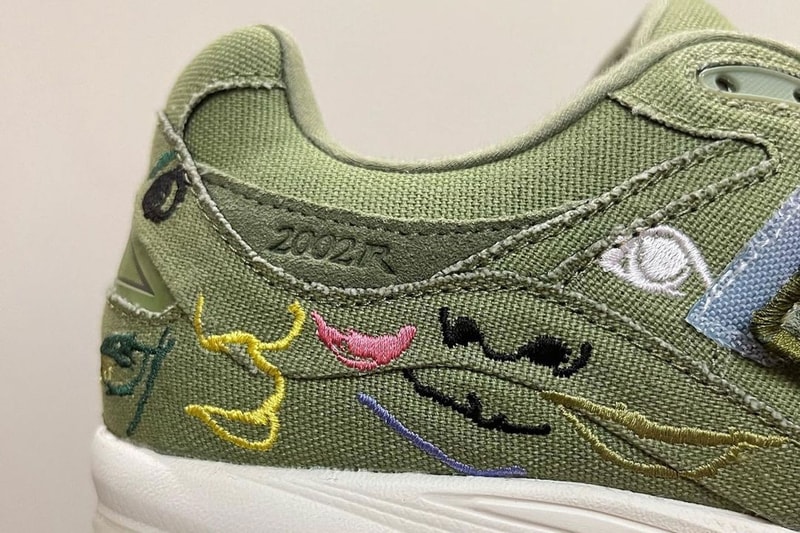 first look bryant giles new balance 2002r chicago native la based artist olive canvas what now art basel miami velcro n face eyes nose mouth images