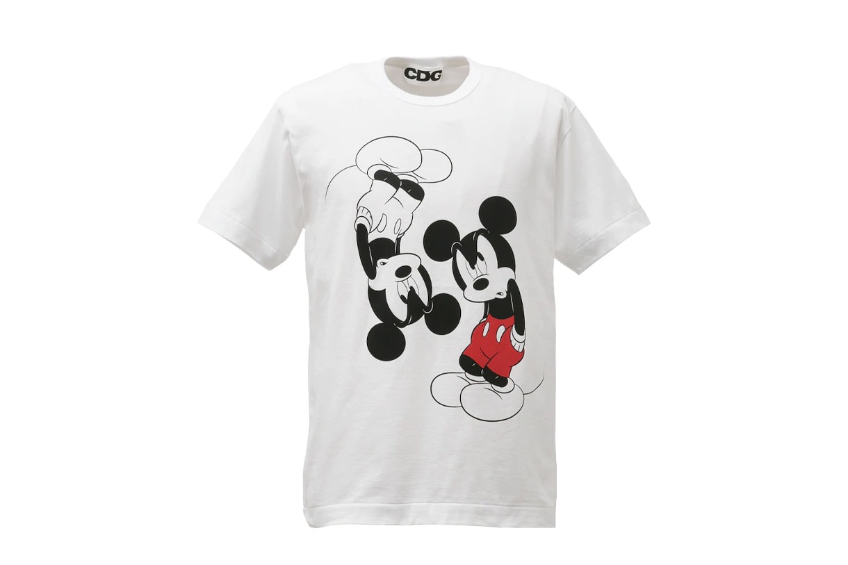 cdg comme des garcons mickey mouse collab 2022 spring summer sunglasses bag tee tshirt release info