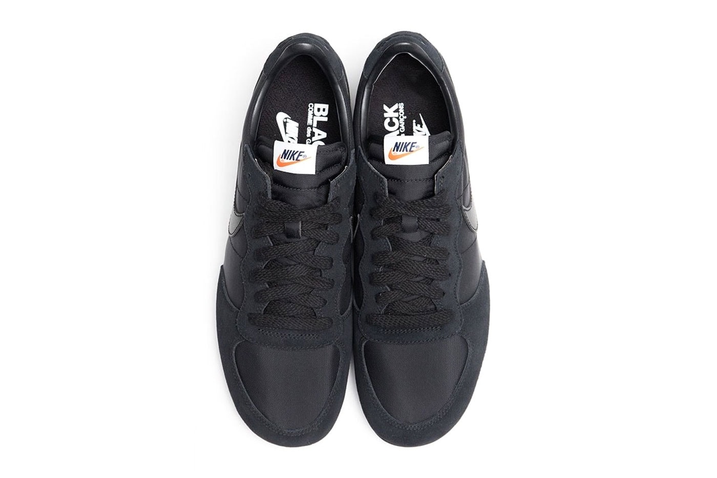 BLACK COMME des GARÇONS and Nike Bring Back the Eagle Sneaker 1980 debut special collaboration lightweight 5.1 ounces nylon suede leather dover street market cdg japan release info price date
