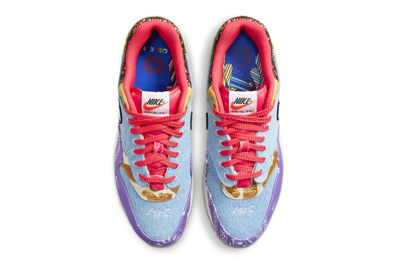 Concepts Nike Air Max 1 Far Out denim paisley pony hair purple light blue flower embroidery guitar strap corduroy red 