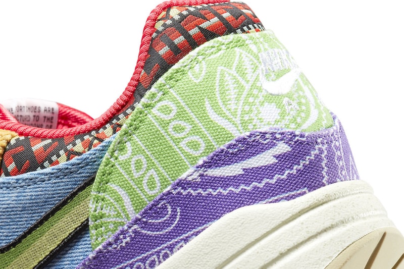 Concepts Nike Air Max 1 Far Out denim paisley pony hair purple light blue flower embroidery guitar strap corduroy red 